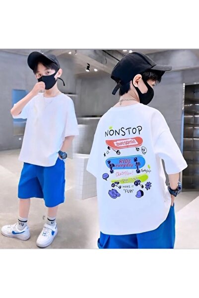 EYAX MODA Children's T-Shirt with Back Print - Circular Neck T-Shirt for Girl...