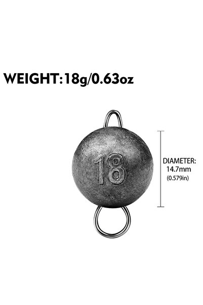Choice 18G-10P 10/20 قطعة ثقل رصاصي لصيد الأسماك، خطاف كرنك، كتلة رصاصية، وصل...