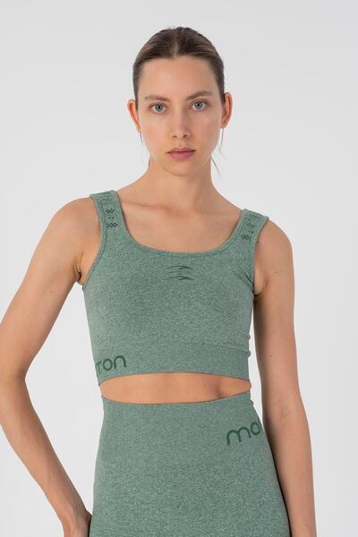 MARATON Slimfit Women's Flat Collar Light Green Melange- Bra