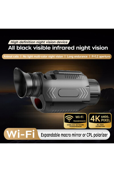 Choice black Infrared Goggles Rechargeable Monocular 4K Digital Infrared Tele...
