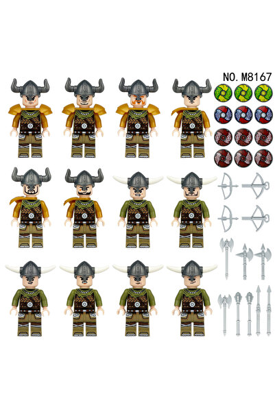 Choice m8167 Viking doll M8168 children assemble small particles of building ...