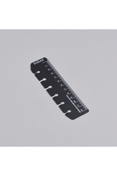 Choice A7 Black Plastic Bookmark Ruler for 6 Holes Binder Notebook, A5 Person...