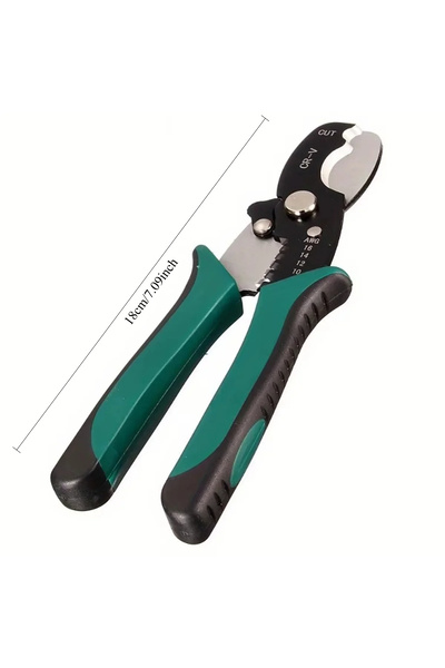 Choice Green Wire Stripper Cable Cutting Scissor Stripping Pliers Cutter 1.6-...