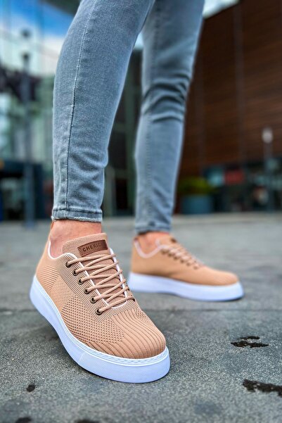 Lucy Shoes حذاء رياضي YG413 للرجال برباط يومي من التريكو TBT - أسمر