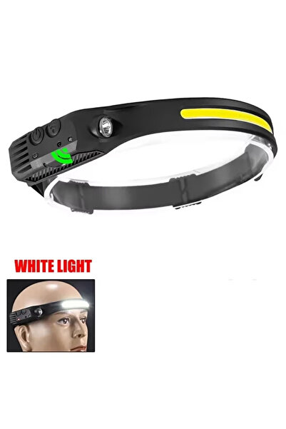 Choice White light COB LED Headlamp Induction Head Lamp Built-in Battery USB ...