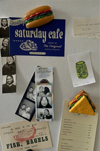 Arma House 2'li El Yapımı Mini Buz Dolabı Magnet Seti & Fotoğraf Ve Not Tutuc...