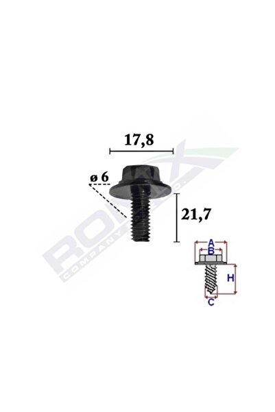 ROMİX Surub Fixare Pentru Mazda6X217Mm Set 10 Buc