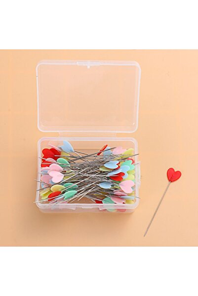 Choice 100PCS/Box Love Heart Patchwork Pins Needles Flower Sewing Pins DIY Cr...