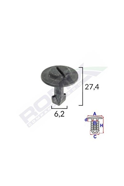 ROMİX Clips Fixare Elemente Roata Pentru Audiseatvw 62X274Mm - Negru Set 10 Buc