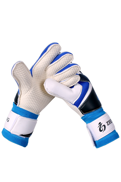 Choice Blue Kids 7 Youth Padded Football Gloves Flexible Grip Palm Soccer Lin...