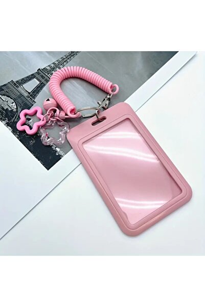 Choice 1 set colorful star-shaped retractable plastic ID card holder with key...