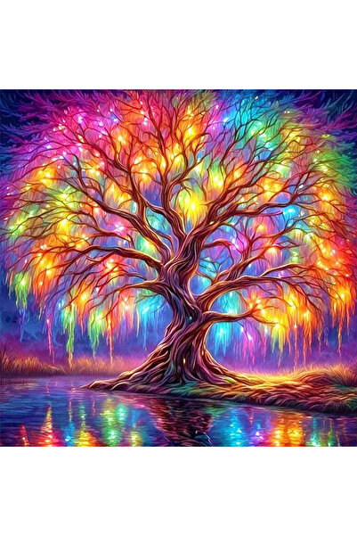 Choice 20*20cm A046 Diamond Painting set, Colorful Life Tree, Full round diam...