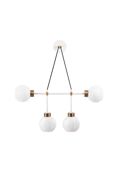 AmberLED Stylish Glass 4-Piece Sconce with Fuzzy White E27 Compatible