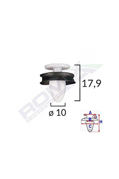ROMİX Clips Tapiterie Peugeot 407408 Set 10 Buc