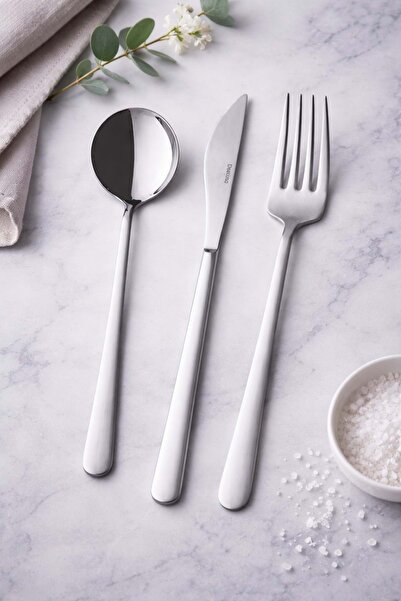 Jenisa 12-Person Milano Satin 72-Piece Cutlery Set with Box