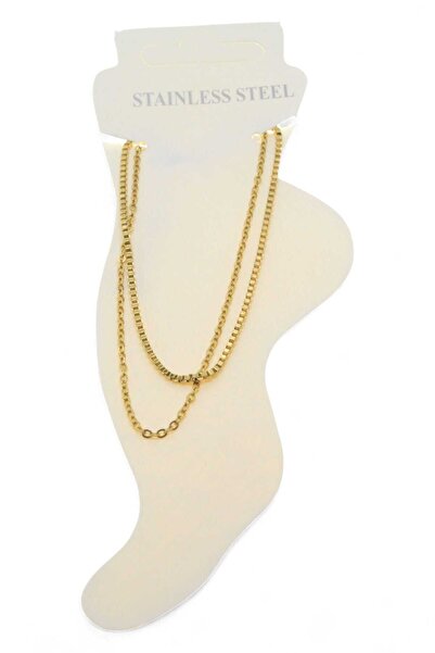 NKIE JEWELS Gold Color Elevator Sf Steel Anklet - 3477