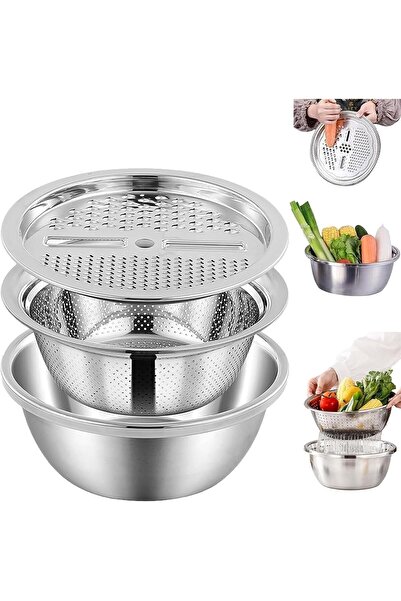 BLOOMING TIME 3 in 1 Stainless Steel Kitchen Grater Set
