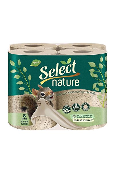 SELECT Nature Tuvalet Kağıdı 3 Katlı 150 Yaprak 80 m - 8 Adet