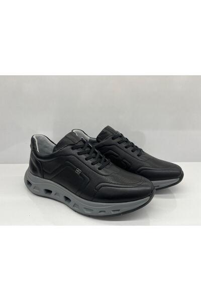 Tardelli 4405 Siyah Hakiki Deri Ortopedik Taban Erkek Ayakkabı