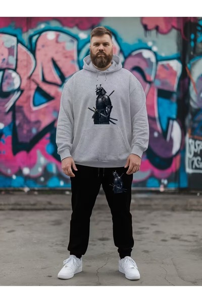 Flaubert Falubert-Men's Printed Fd Large Size Sweatahirt - Sweatpants 2-Piece...