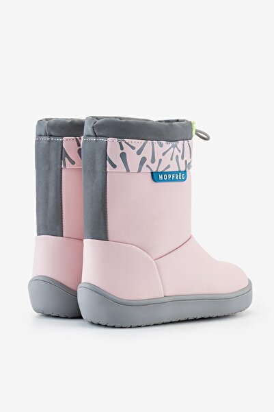 HOPFRÖG Rain Boots Süper Mat Pembe Suya ve Soğuğa Dayanıklı Barefoot Çocuk Botu