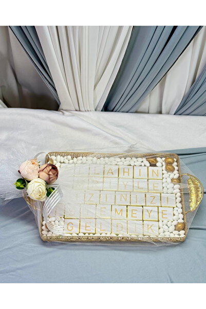 Cyz Home Tül Süslemeli 36 Adet Allahın Emriyle Kızınızı İstemeye Geldik Yazıl...