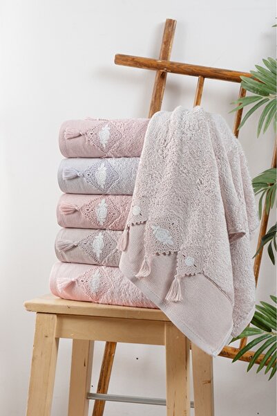 Fiesta Tekstil 50x90 Dantelli Class Bambu 6’lı Havlu