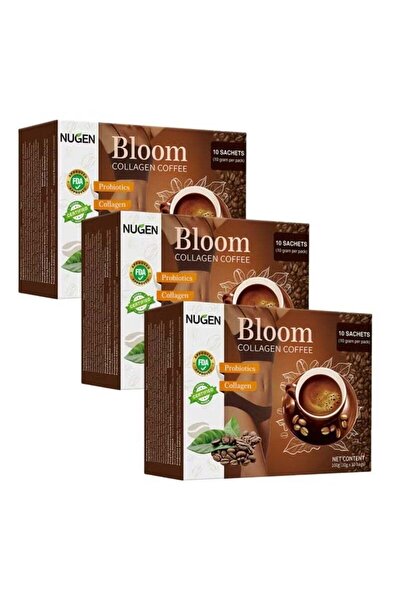 NUGEN ٣ عبوات من قهوة بلوم بروبيوتيك كولاجين، عضوية ١٠٠٪، قهوة، بروبيوتيك للت...