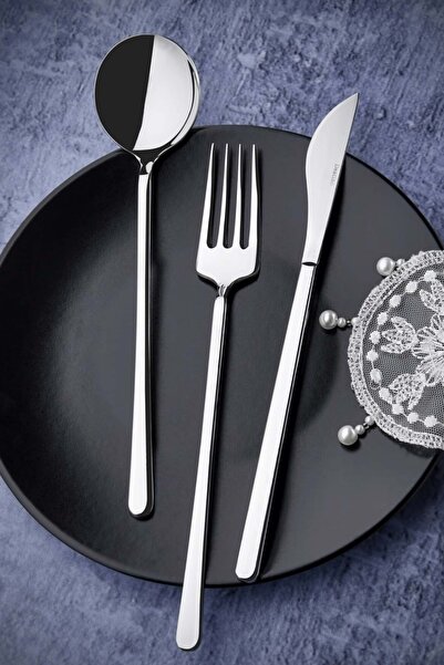 Jenisa 12-Person Milano Satin 72-Piece Cutlery Set with Box