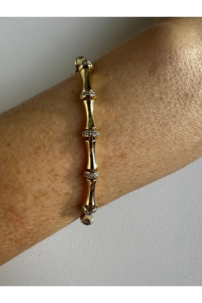 Lika gold taşlı künye bileklik