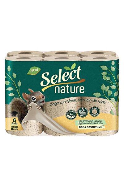 SELECT منشفة ورقية طبيعية 12.5 × 25.5 سم 80 ورقة - 6 قطع