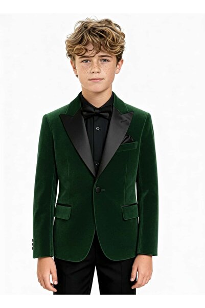 SIRRI Boy's Velvet Groom Suit Blazer Jacket (2–16 Years)