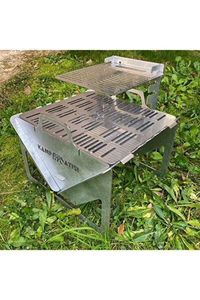 Kamp Ayısı Kamp Ayısı® GrillogyBox™ Katlanır Pratik Asansörlü Mangal, 2mm Çel...