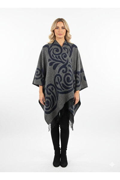 nehir eşarp Çift Taraflı Omuz Şal Panço