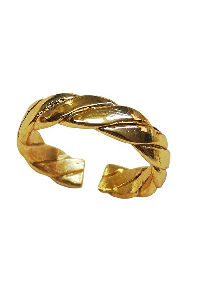 NKIE JEWELS خاتم اوجير سميك ذهبي اللون للنساء