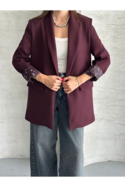 Ekim Store İç Astarlı Leopar Blazer Ceket