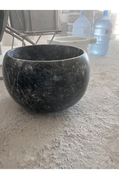 Lotos Modern Bursa siyahı kurna ,yuvarlak kurna,Türk hamam kurnası