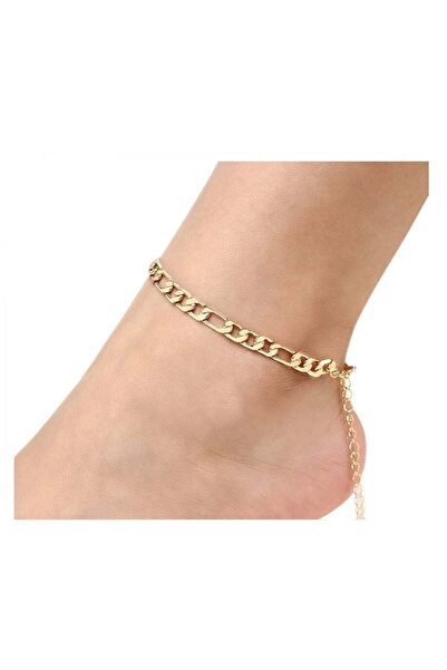Tuncel Store Gold Classic Shavin Chain Anklet