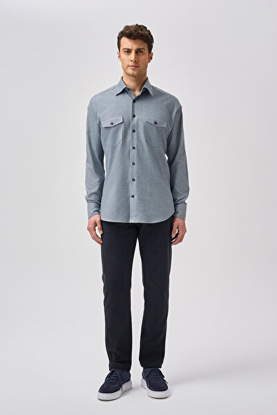 Bisse Studio Men's Long Sleeve Gray Shirt