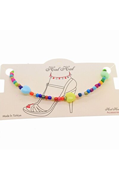 NKIE JEWELS Colored Bead Heart Anklet - 1823