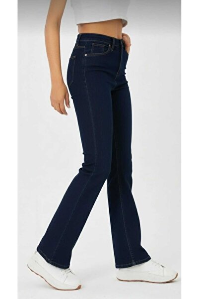 Trn JNS Nora Women's Stretch Fabric Navy Blue Spanish Jeans Trousers