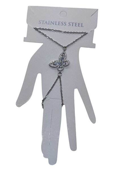 NKIE JEWELS Silver Color Butterfly Steel Shahmeran - 3520