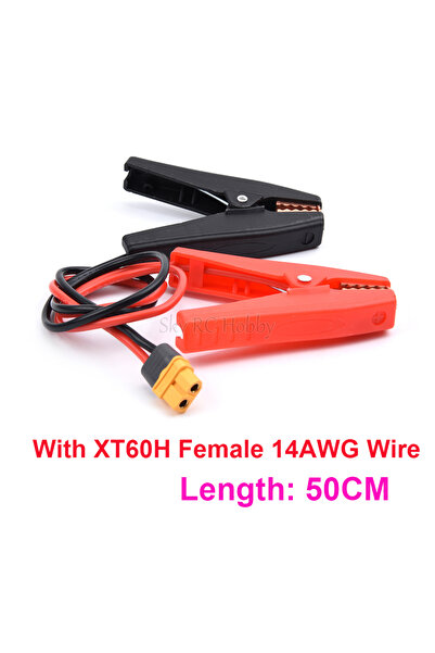 choice2 XT60Female Wire 50cm 14AWG 50cm Alligator Clip to T Plug/XT60 Female ...