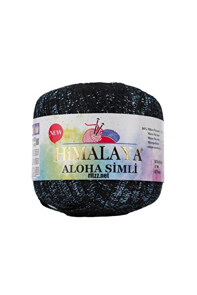 Himalaya Aloha Glitter 128-08 Black Turquoise Glitter