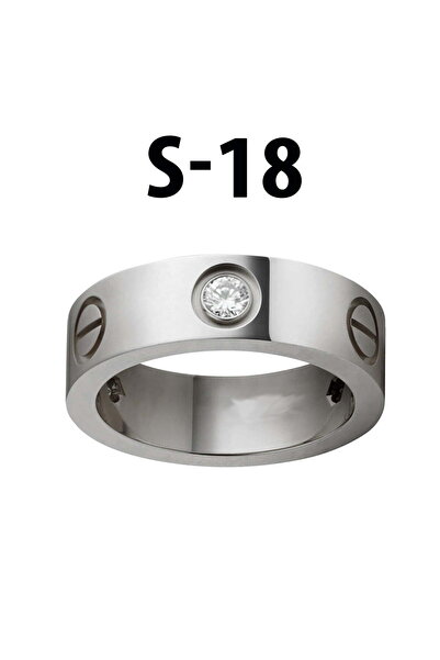 NKIE JEWELS Kartier Stone Ring Silver Color Number 18