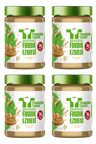 TRABZON TARIM Şekersiz %99.9 Fındık Ezmesi 300g x 4 Adet