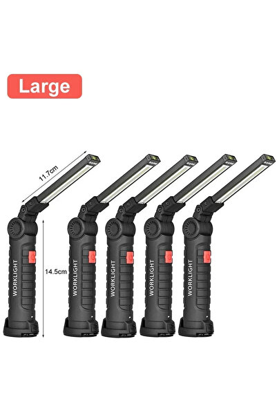 XIWANGFIRE 5PCS large 1-6PC Work Light Magnetic Base Hook Rechargeable 360°Ro...