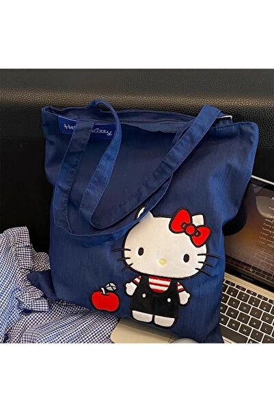 Choice A Sanrio Hello Kitty Canvas Bag Pattern Accessories Large Capacity Sto...