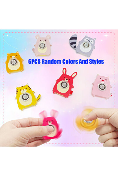 Choice ٦ قطع عشوائية من ألعاب الدوران لأطراف الأصابع، مصنوعة من الأكريليك، عل...