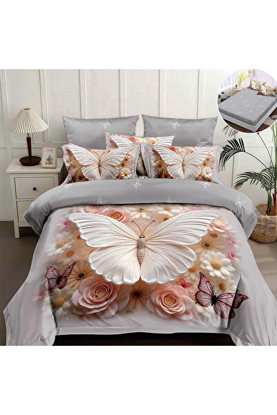 OEM Bed linen with elastic 180x200 for double bed 2 people, 4 pieces, DREAM-0741